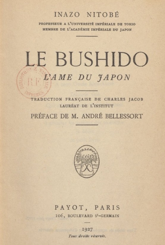 Inazō Nitobe, Le Bushido : l'âme du Japon