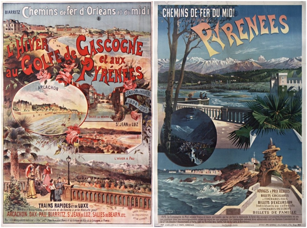 Affiches anciennes Pyrénées : Golfe de Gascogne (1890-1894)