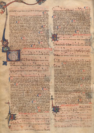 Chansonnier occitan, dit « d’Urfé » ou « La Vallière », manuscrit, XIVe s, fol. 103v