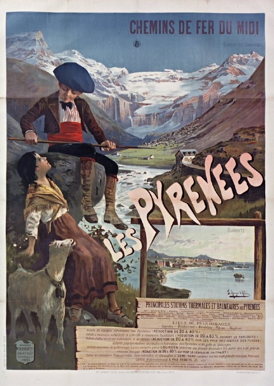 F. Hugo d’Alési, Les Pyrénées [Le cirque de Gavarnie], affiche, Paris, 1896
