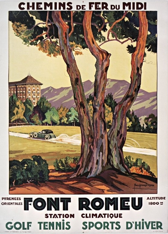 Tony-George Roux, Chemins de fer du Midi. Font-Romeu…, affiche, Paris, 1928
